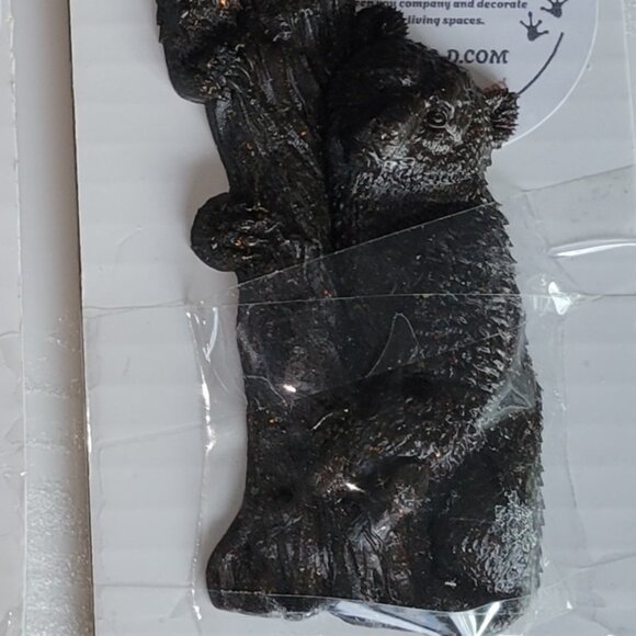 BEARS on a Tree BLACK Resin Figurine New collectible animal mountains HANDMADE - Picture 3 of 3